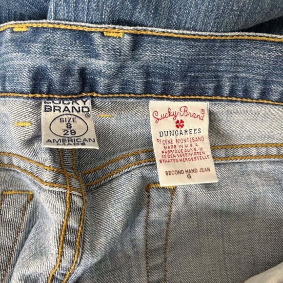 Lucky Brand Dungarees Women's Mid-rise Medium Wash Straight Leg Size 8 - Picture 11 of 12